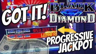 Another PROGRESSIVE Jackpot, Nailed! High Limit Black Diamond Slot Machine