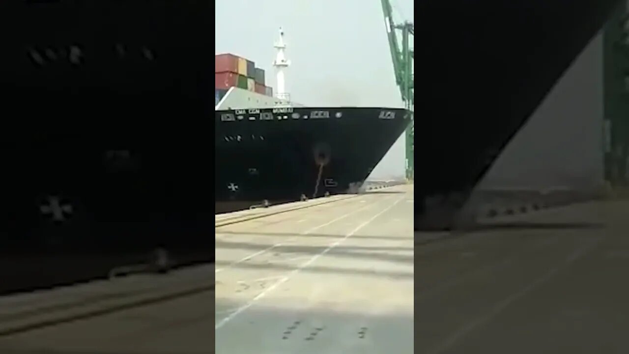 Ship T-Bones A Wharf. #trending #shorts #merchantnavy #lifeatsea #ship #shipping #ocean #video