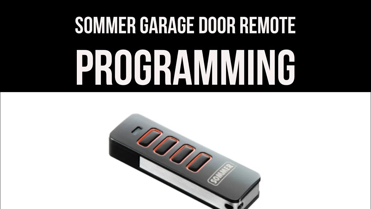 Sommer Garage door remote programming for multiple doors