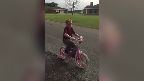 When A Boy Learns How To Ride A Bike He Needs To Show Off