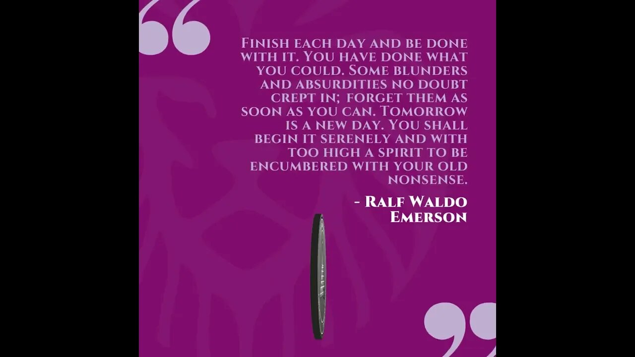 Sunday Motivation || Ralph Waldo Emerson Inspirational Quote || Never Give Up