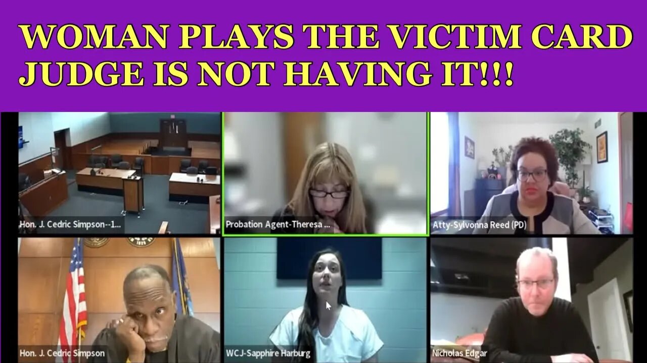Woman Plays The Victim Card In Court. The Judge Is Not Having It.