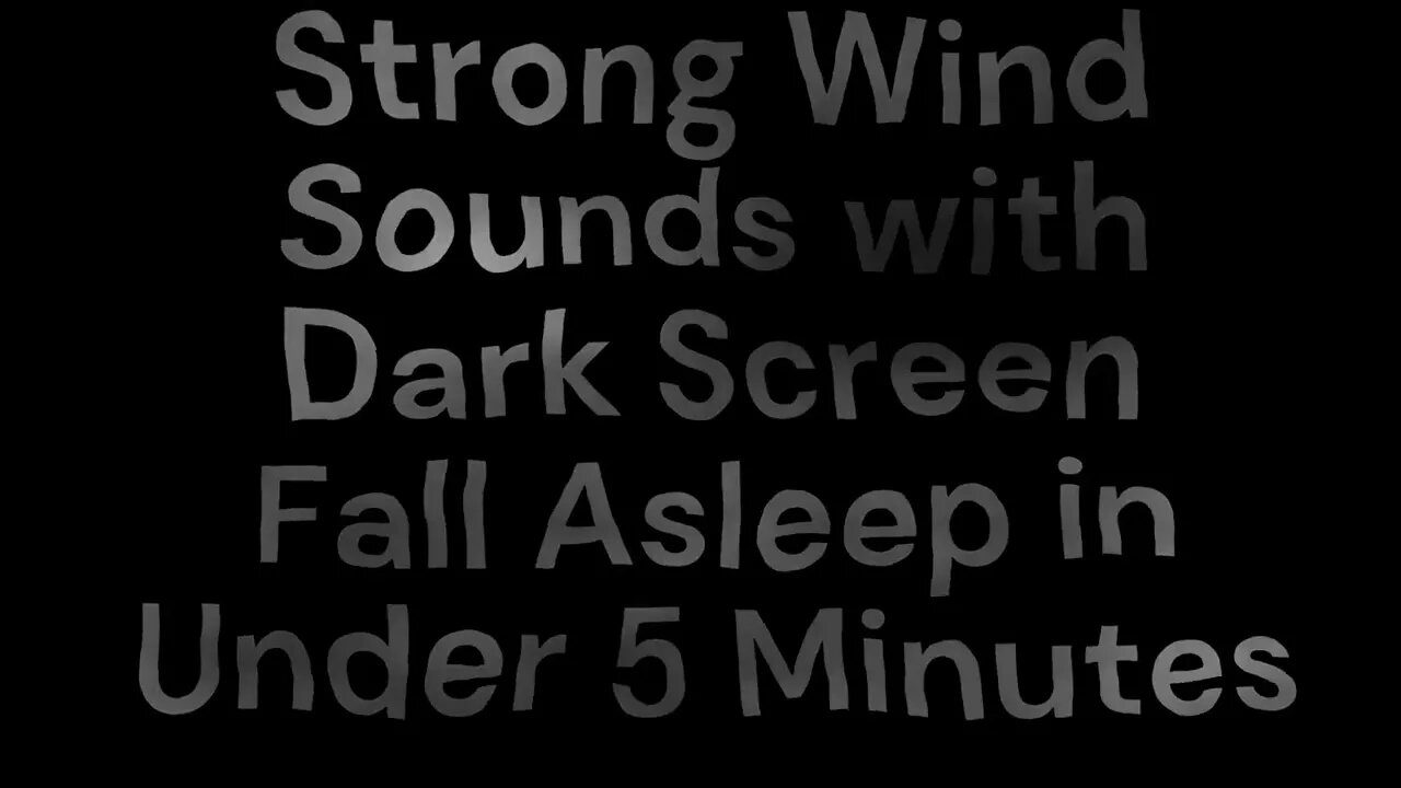 Epic Winds Sounds with Black Screen for Sleeping