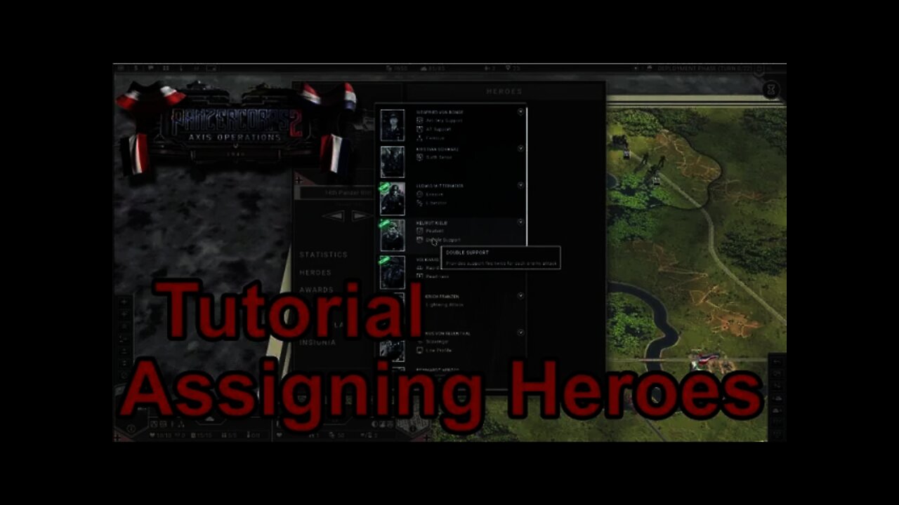 Panzer Corps 2 Tutorial Assigning Heroes