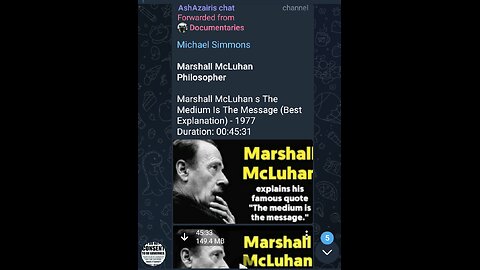 Documentary: Speech from Marshall McLuhan