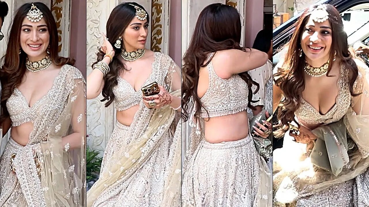 Raai Laxmi Flaunts Her Huge Figure In Golden Lehanga at BFF Sonalli Seygall Wedding