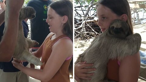 Girl Finally Gets To Hug Her All-time Favorite Animal