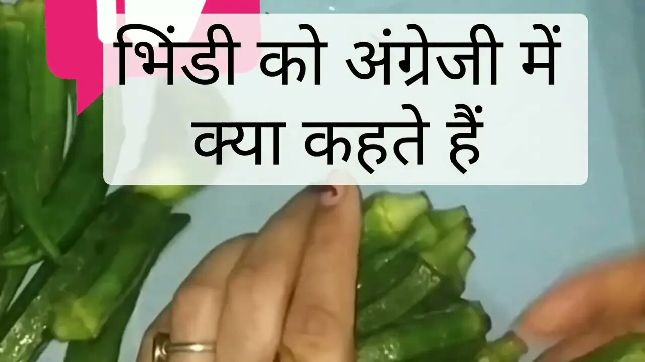 भिंडी को अंग्रेजी में क्या कहते हैं। Bhindi ko english mein kya kahate hai।@cookingwithSudhagupta