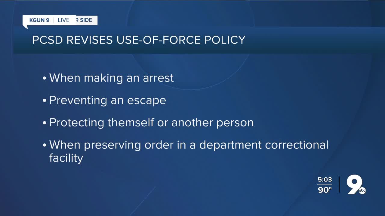 Pima County Sheriff's Department revises use-of-force policy