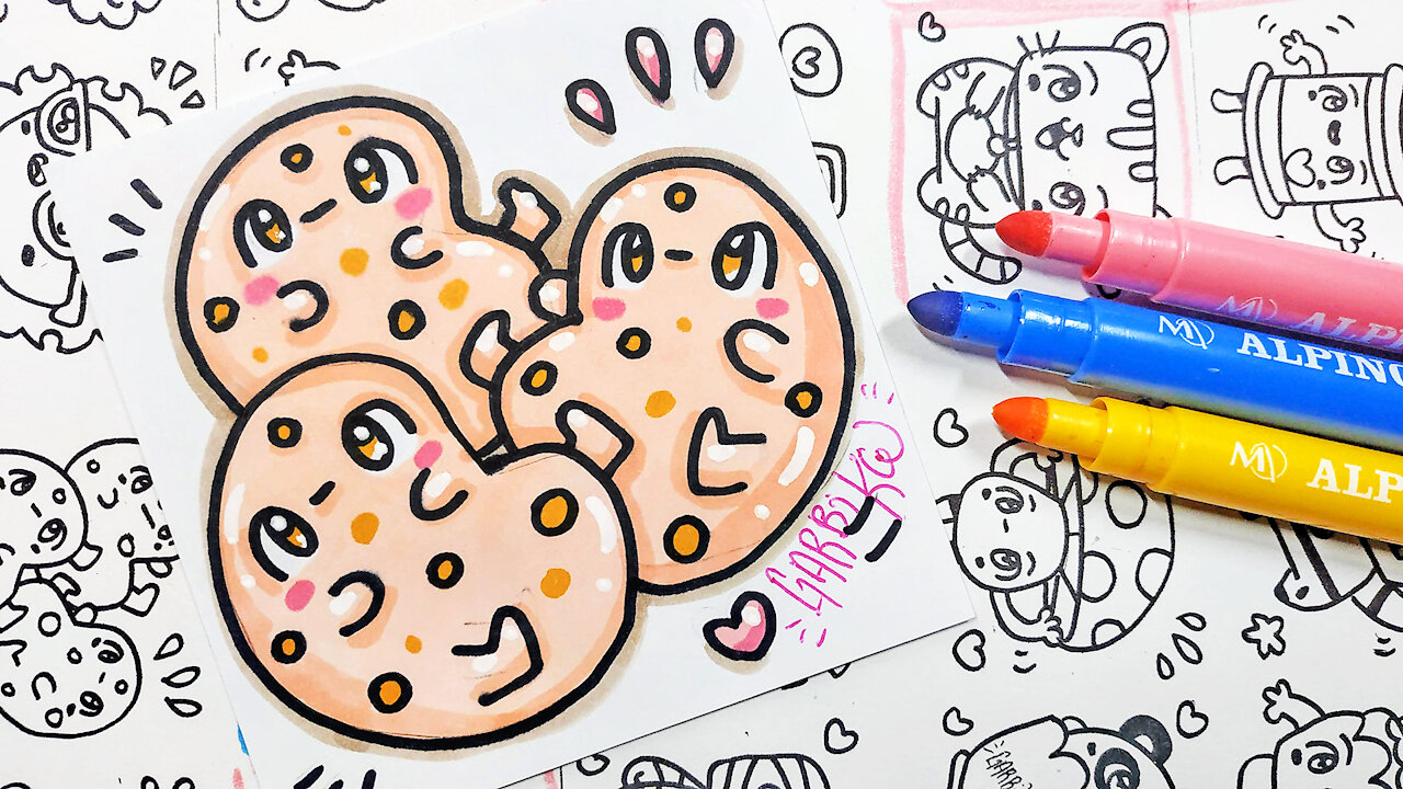 how to Draw Kawaii Potatoes - handmade drawings by Garbi KW