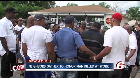 Neighbors gather to honor man killed while working at Shell gas station