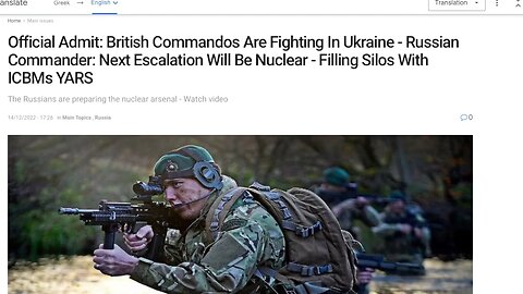 World at War - British Special Forces in UKRAINE - heads up!