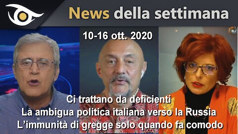 LE NEWS DELLA SETTIMANA (10-16 ott. 2020)
