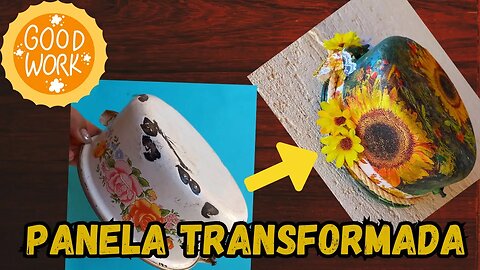 DIY - IDEA RECYCLED SAUCEPAN/PANELA VELHA DECORADA/Trash to treasure