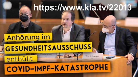 Anhörung enthüllt Impf-Katastrophe
