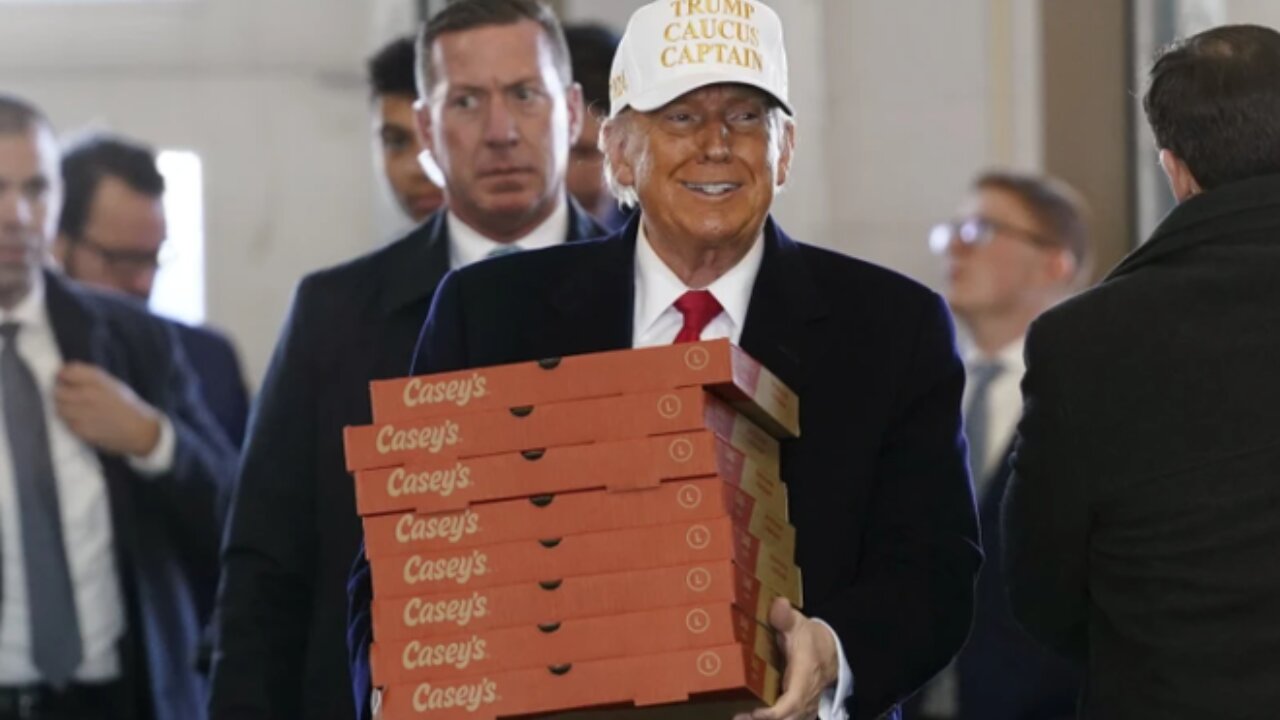 Donald Trump Delivers Pizza