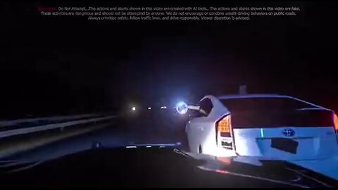 Man uses a 100,000 lumen flashlight to escape from the cops