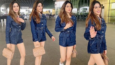 Nikki Tamboli looks like Dapper in Airport look 😍🔥📸✈️