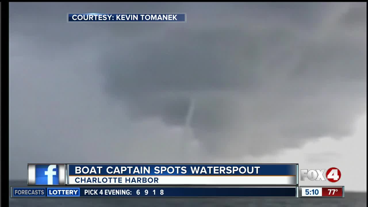 Boater captures video of waterspout in Charlotte Harbor