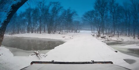 Arkansas Snow Day, Highway 16, Crosses to Fayetteville