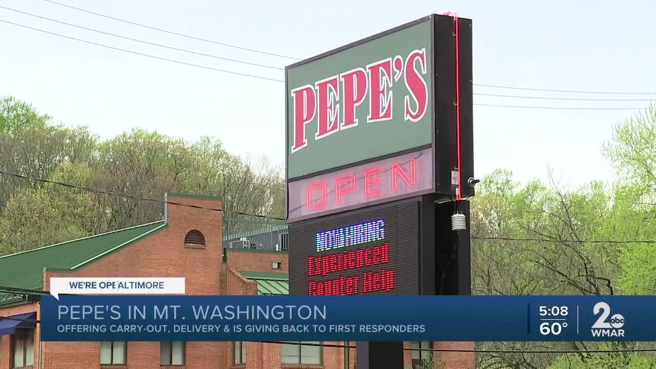 Pepe's in Mt. Washington offering carry-out, delivery & is giving back to first responders