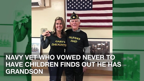 Navy Vet Who Vowed Never to Have Children Finds out He Has Grandson