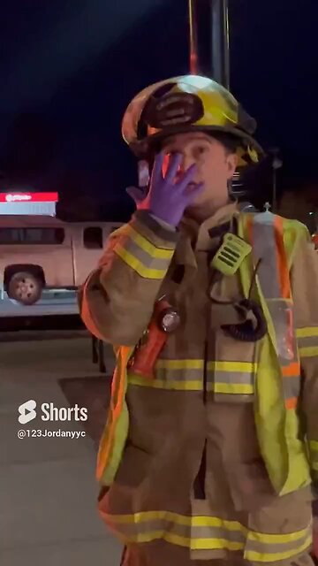 Camera Shy firefighter