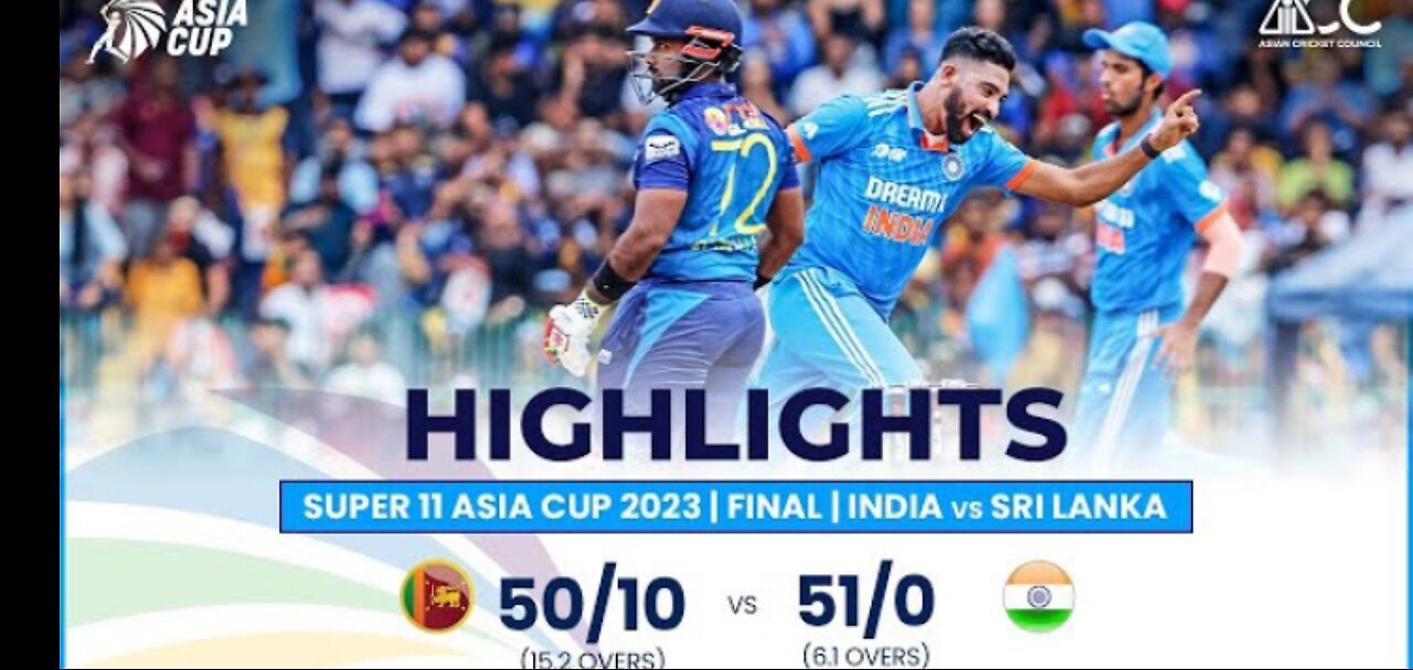 Super11 Asia Cup 2023 | Final | India vs Sri Lanka | Highlights