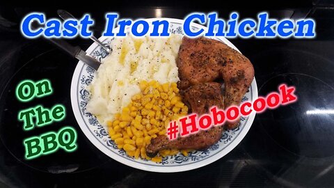 Cast Iron Chicken, On The BBQ!! w/Extras!! #castironwednesday