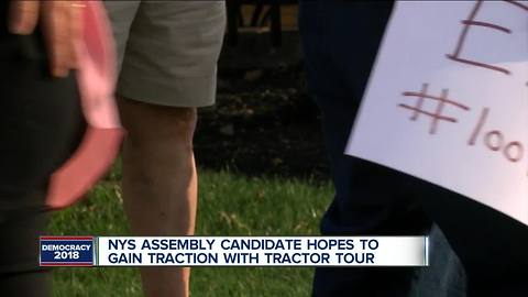 NYS Assembly candidate hopes to gain traction with tractor tour