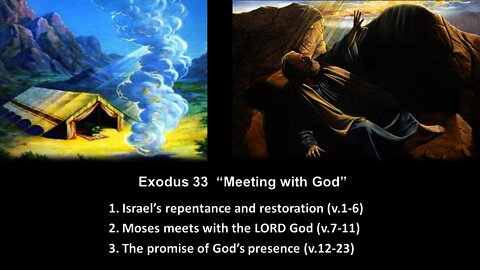 Exodus 33 “Meeting with God” - Calvary Chapel Fergus Falls