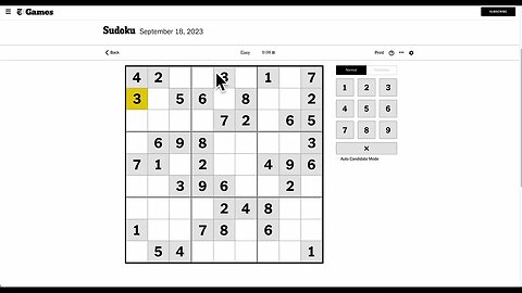 #sudoku 2023 09 18 easy