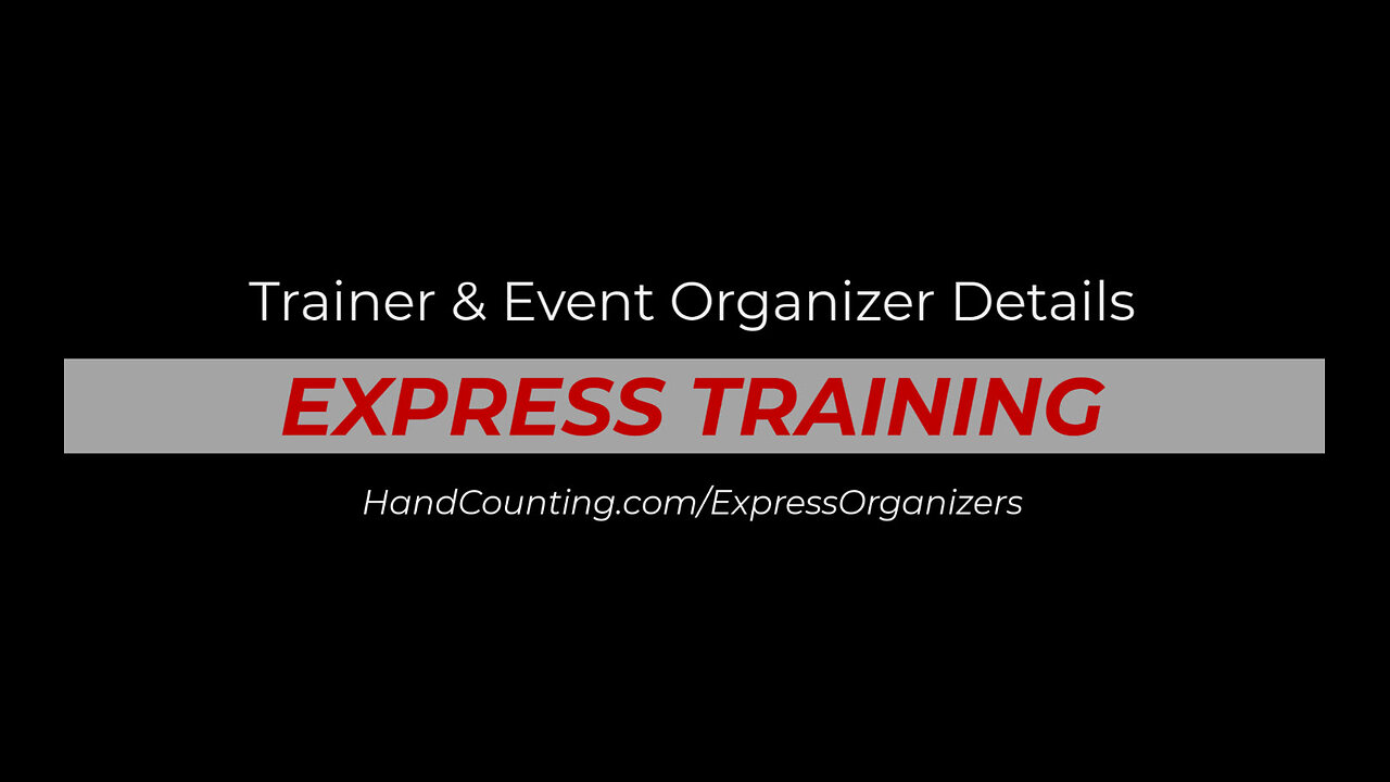 Express Training - Tips for Trainers and Organizers