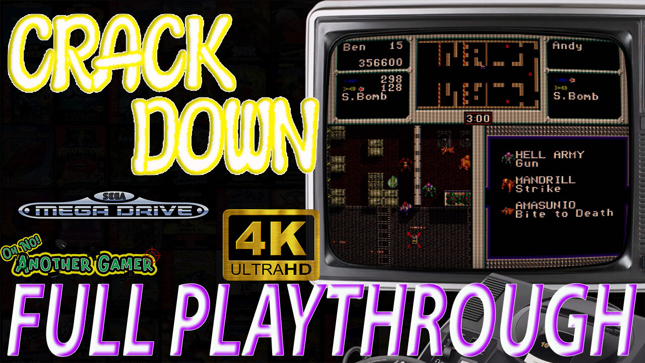 Crack Down (1990) [Sega Mega Drive aka Genesis] 🎮🔥 Intro + Gameplay (full playthrough)