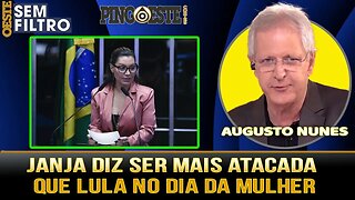 Janja é homenageada no senado e diz ser mais atacada que lula [AUGUSTO NUNES]