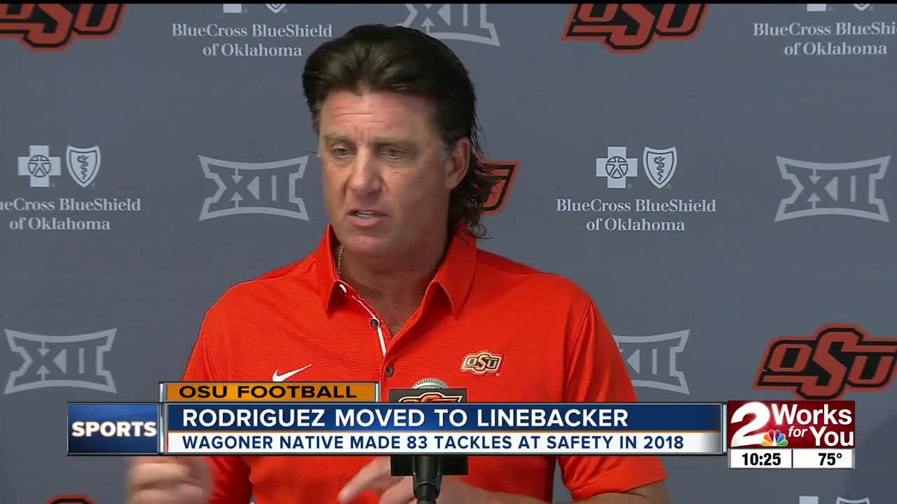 Mike Gundy won't name starting QB for opener against Oregon State; Malcolm Rodriguez moves from Safety to Linebacker