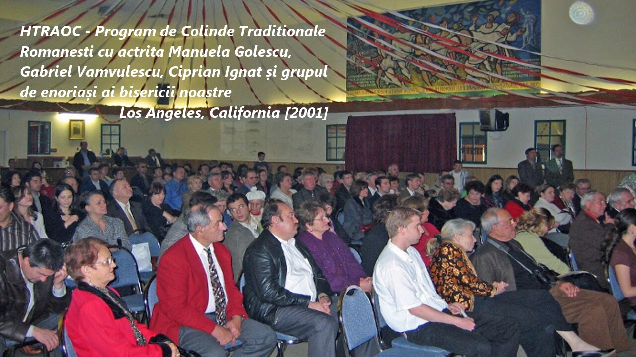 Program de Colinde cu actrita Manuela Golescu, Gabriel Vamvulescu, Ciprian Ignat și grup de enoriași ai bisericii noastre [2001]