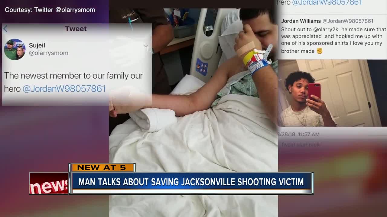 Man talks about saving Jacksonville shooting victim