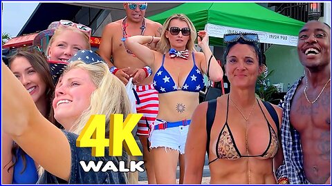 【4K】𝐖𝐀𝐋𝐊 ➜ Fort Lauderdale ☘️ Beach 🇺🇸 USA 🇺🇸 walking tour ! Miami