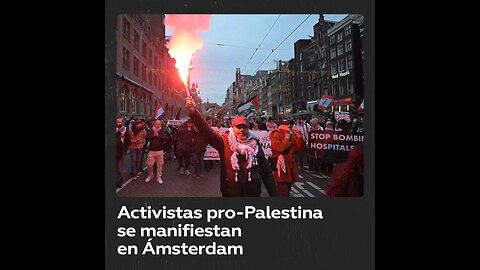 Cientos de activistas propalestinos marchan en Ámsterdam