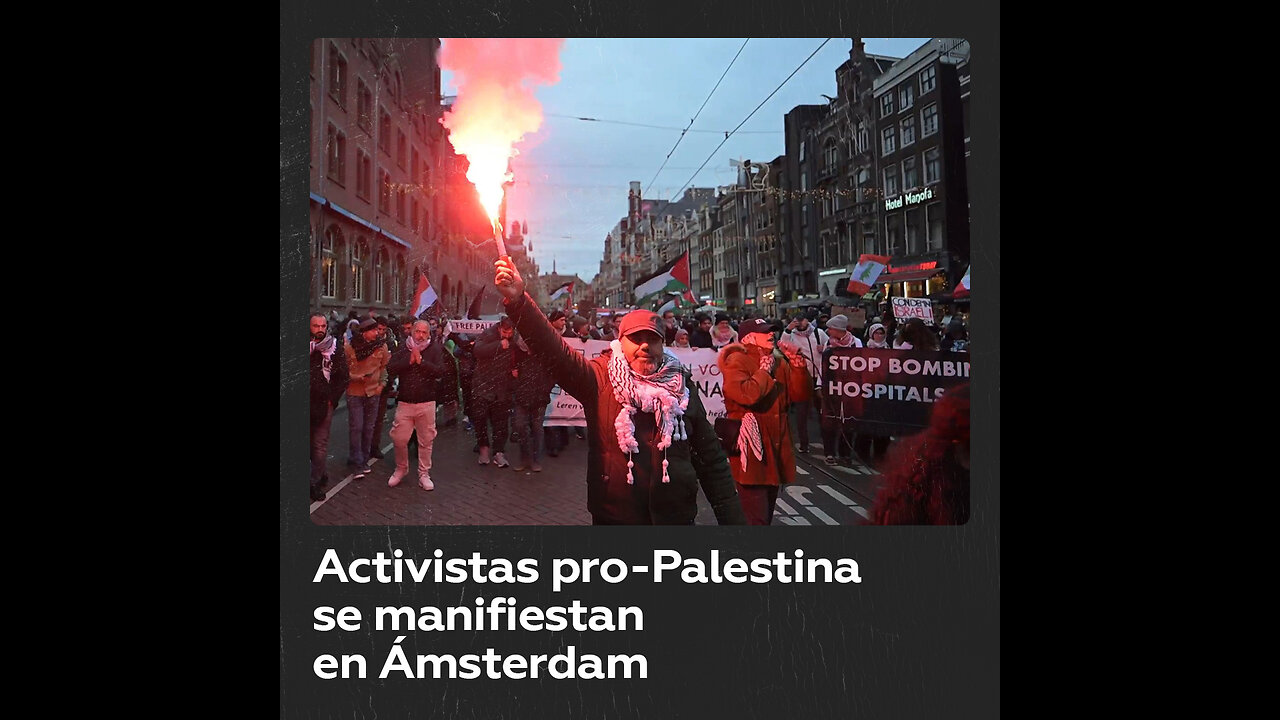 Cientos de activistas propalestinos marchan en Ámsterdam