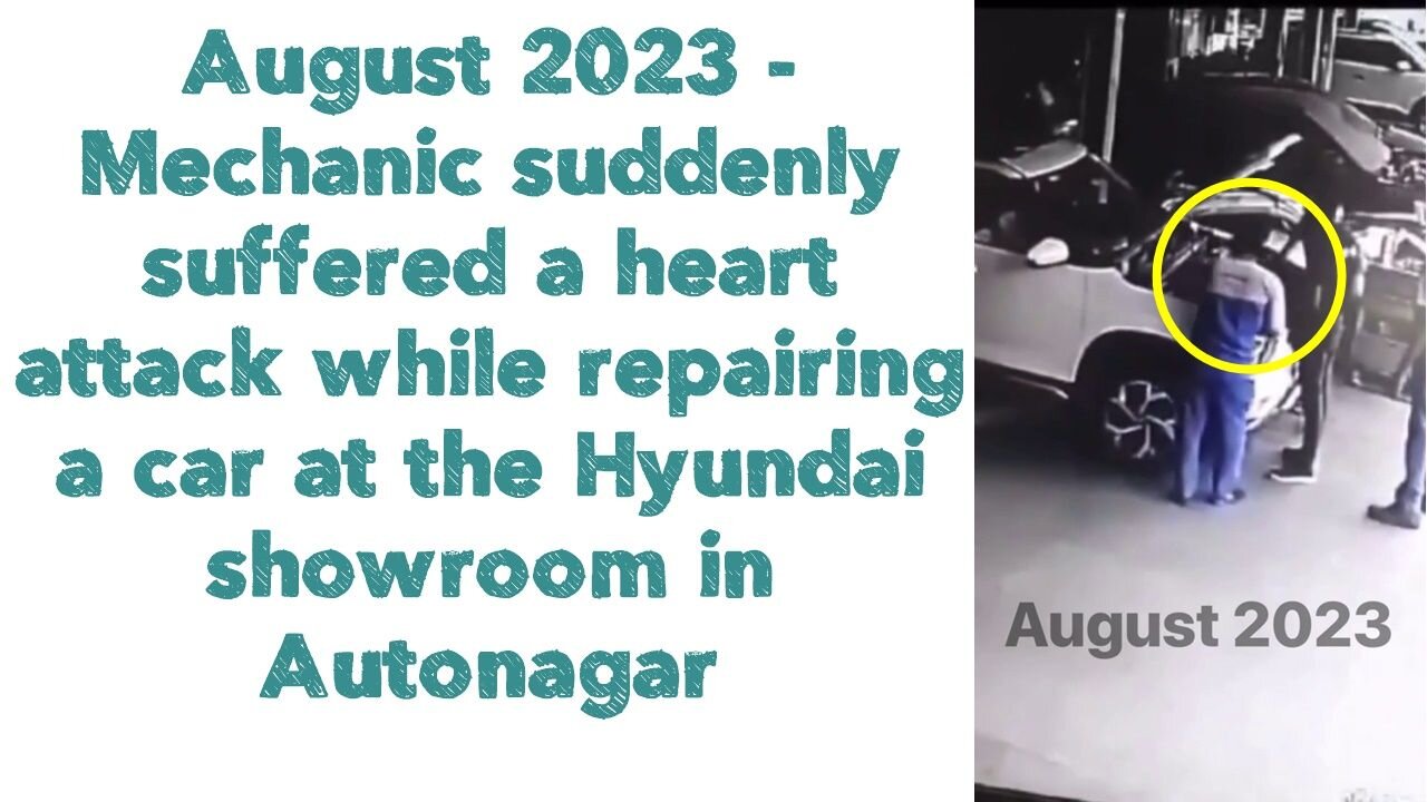 Mechanic suddenly suffered a heart attack while repairing a car at the Hyundai showroom in Autonagar