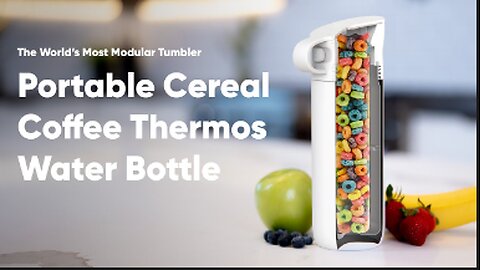 CrunchCup Pro - Portable Cereal, Coffee, and Water Tumbler