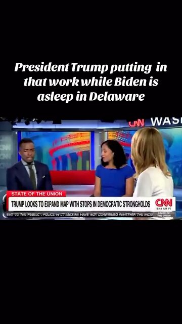 President Trump is doing so well CNN can’t help but talk about him. Joe Biden is still asleep.