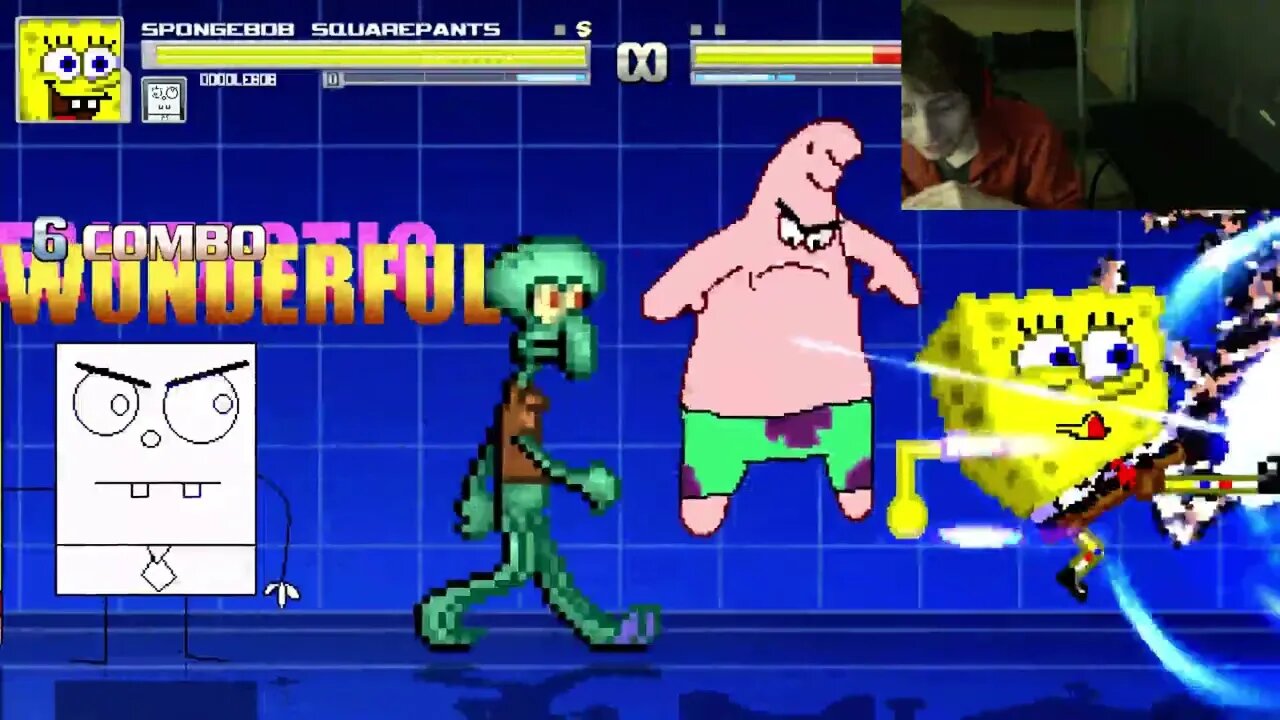 SpongeBob SquarePants Characters (SpongeBob And Squidward) VS MissingNo. The Glitch In A Battle