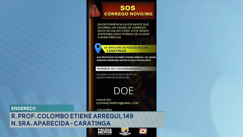 Endereço: R. Prof. Colombo Etiene Arregui, 149, N. Sra. Aparecida - Caratinga.