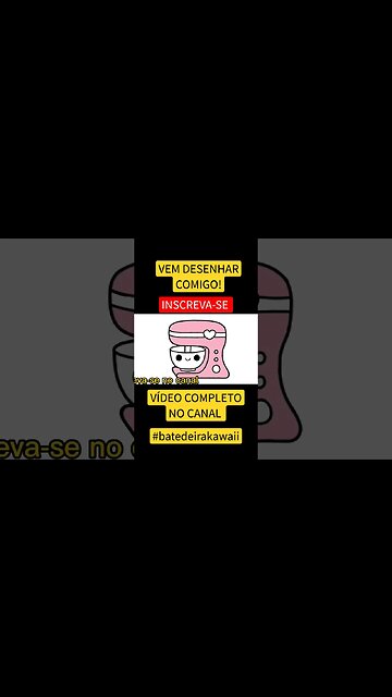 COMO DESENHAR BATEDEIRA KAWAII FÁCIL #desenho #shorts #desenhofacil #desenholivre