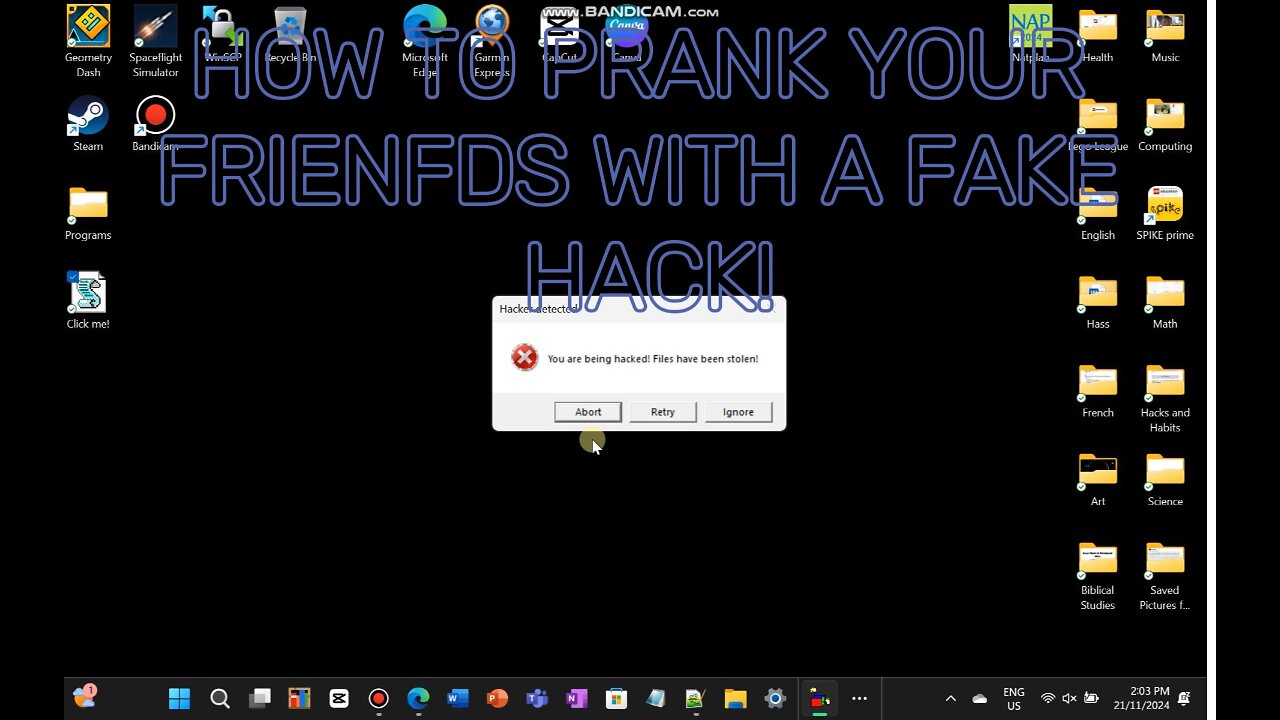 How to prank your friend with a fake hack!