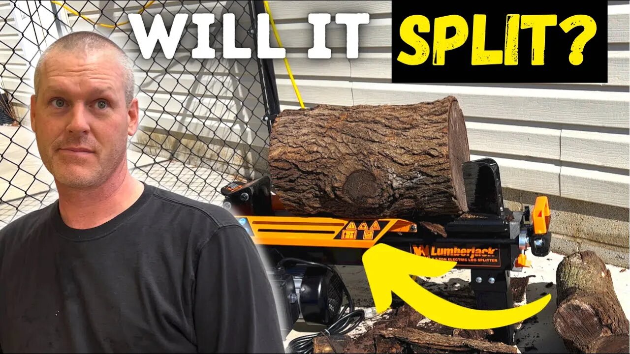 Electric 6.5 Ton WEN Log Splitter vs 13" Log (Who Will Win?)