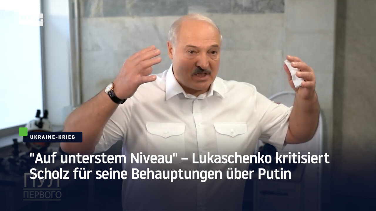 "Auf unterstem Niveau" – Lukaschenko kritisiert Scholz für seine Behauptungen über Putin